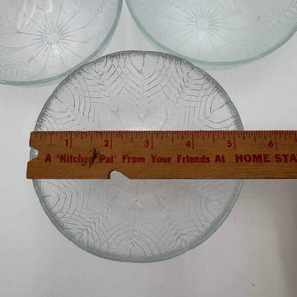 Vintage Arcoroc Country Wheat Bowls 5.5 inch, Clear Glass, Set of 3 - Picture 3 of 5